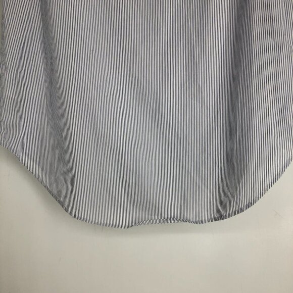 Aritzia Babaton Malik off the shoulder blouse, blue & white stripes 100% cotton - Picture 9 of 16